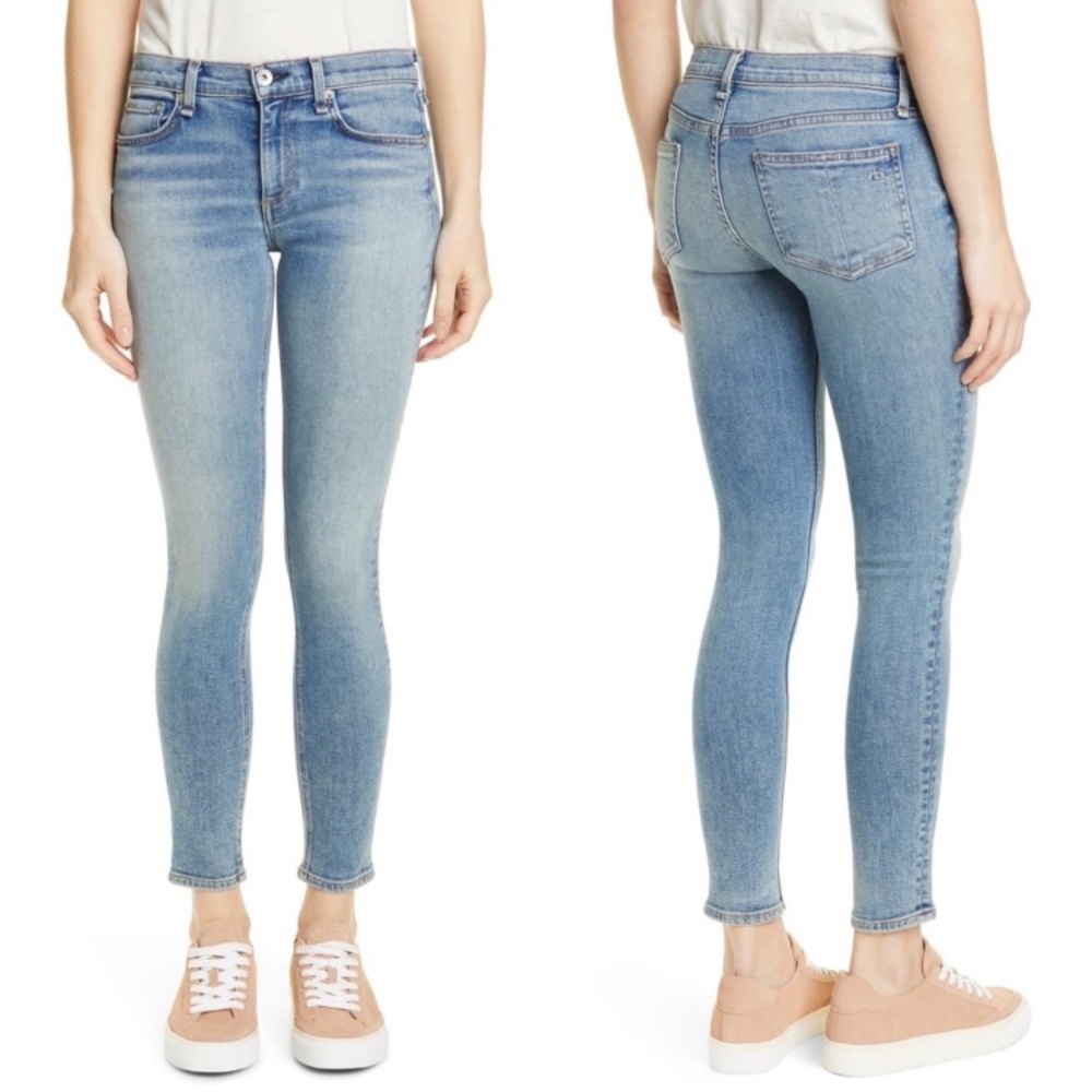 Rag & Bone Cate Mid-Rise Ankle Skinny Jeans Medium‎ Wash Denim Women’s Sz 28